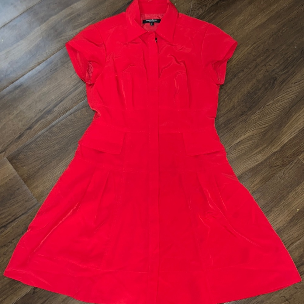 Nanette Lepore Bright Red Midi Dress